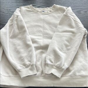 Old Navy Women's Off-White Crew Neck Sweater